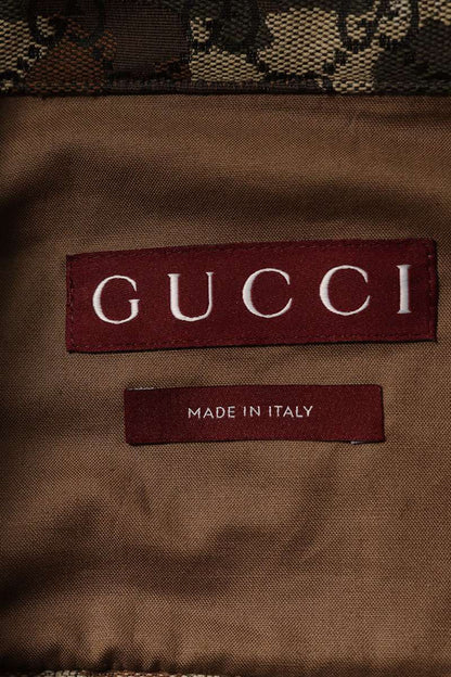GUCCI 26SS GG Marble Jacquard Denim Shirt Green Size L