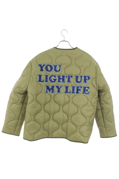 KKKKKK Sequin Quilted Liner Jacket Khaki Size M