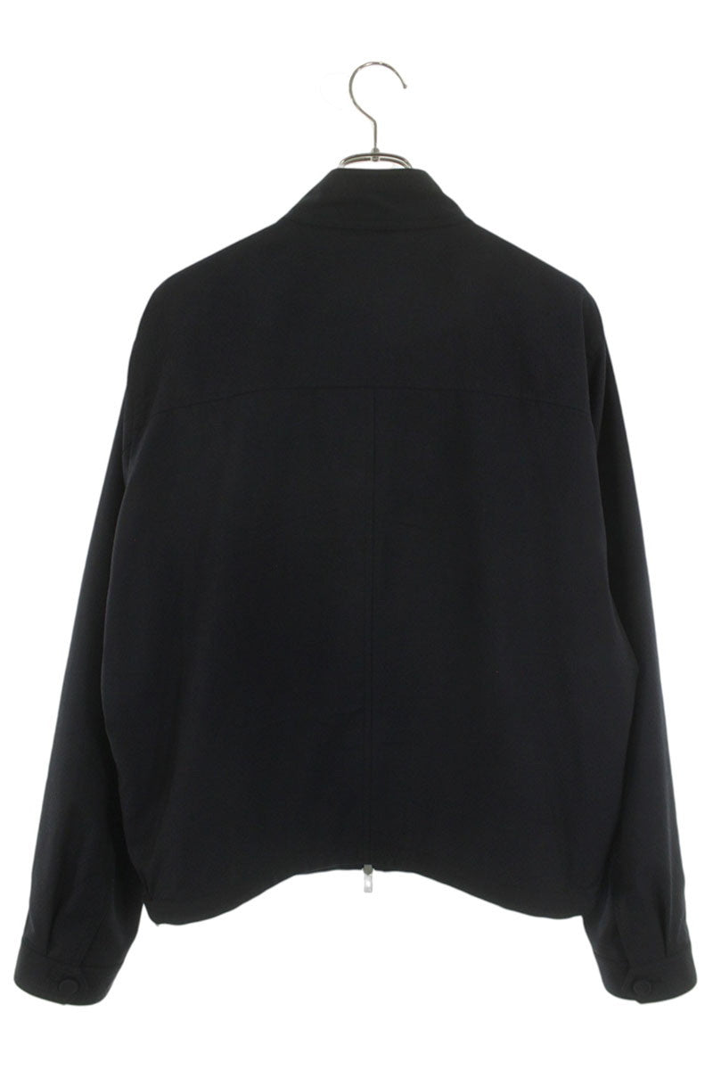 DIOR Stand Collar Double Zip Wool Jacket Navy Size L
