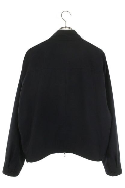 DIOR Stand Collar Double Zip Wool Jacket Navy Size L