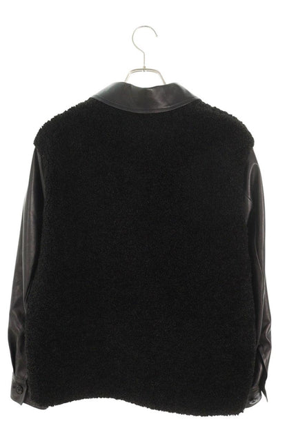 CULLNI 24AW Faux Leather Sleeve Faux Fur Blouson Size S