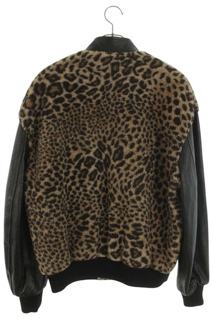 CELINE Rhinestone Embellished Teddy Blouson Brown Size XS