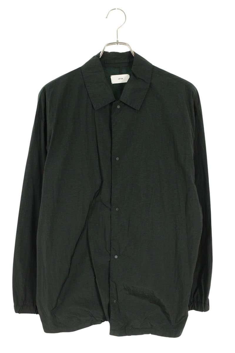 ATON Hand-Dyed Nylon Coach Jacket Black Size XL