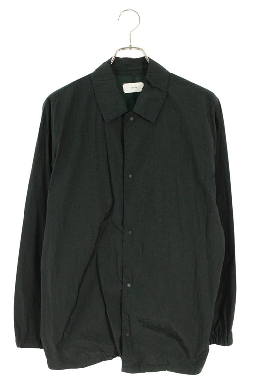 ATON Hand-Dyed Nylon Coach Jacket Black Size XL