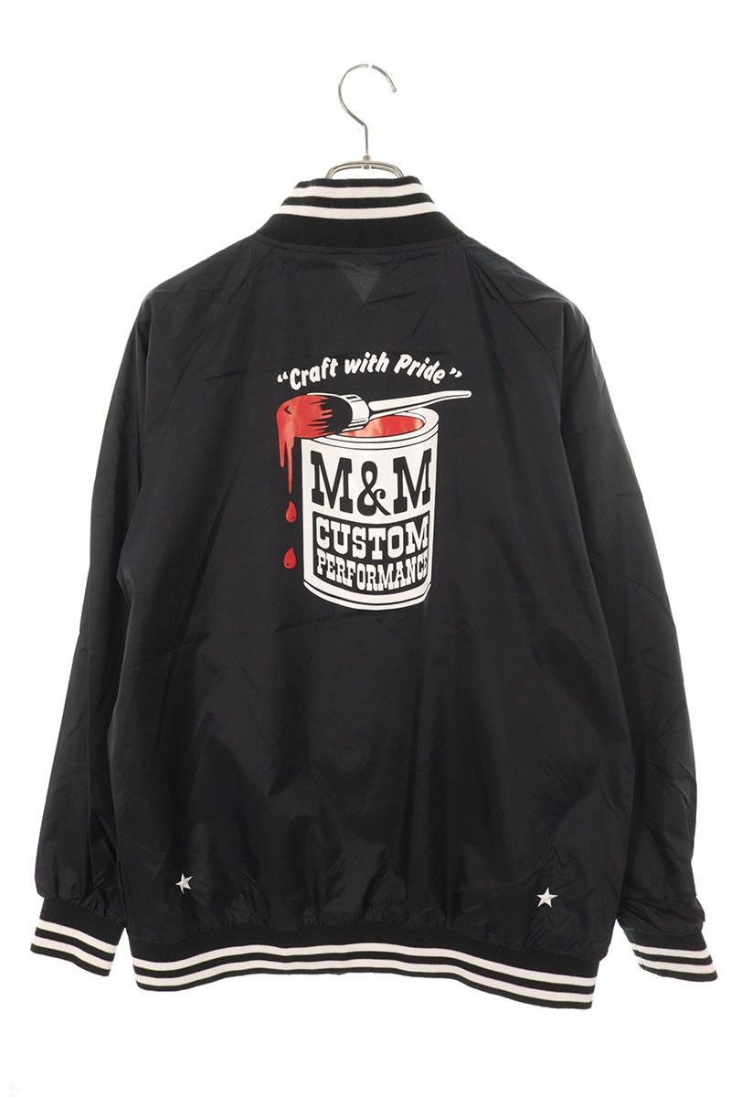 M&M Back Print Nylon Coach Jacket Black Size L