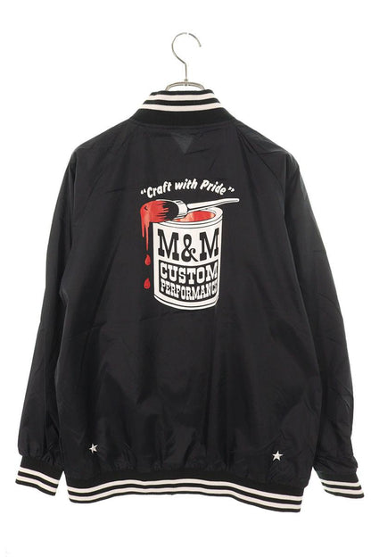 M&M Back Print Nylon Coach Jacket Black Size L