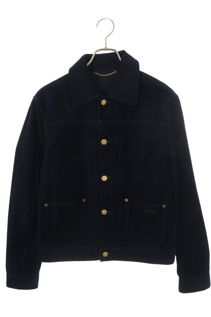 LOUISVUITTON Cotton Corduroy Coverall Jacket Black Size S