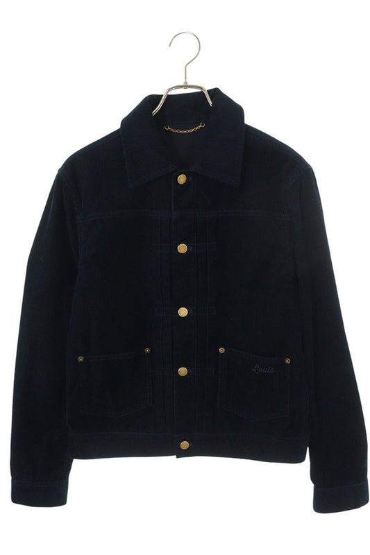 LOUISVUITTON Cotton Corduroy Coverall Jacket Black Size S