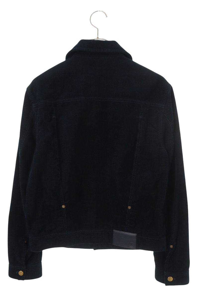 LOUISVUITTON Cotton Corduroy Coverall Jacket Black Size S