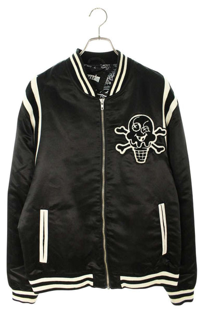 EYESCREAM Patch Design Bomber Jacket Black Size XL
