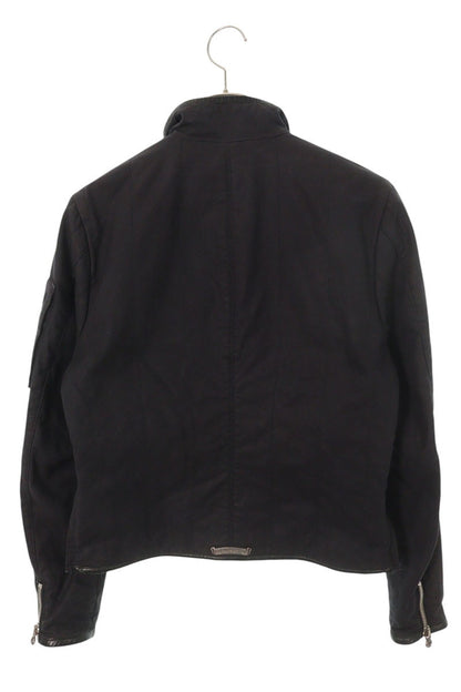 Chrome Hearts Leather Trim Dagger Zip Rider Jacket Size SM