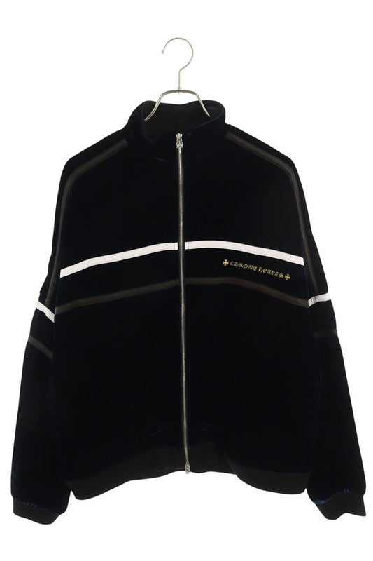 Chrome Hearts Logo Embroidered Velour Track Jacket Size L