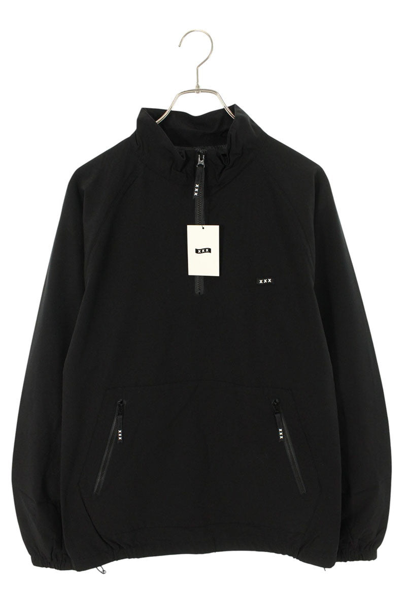 GOD SELECTION XXX Half-Zip Nylon Blouson Black Size M