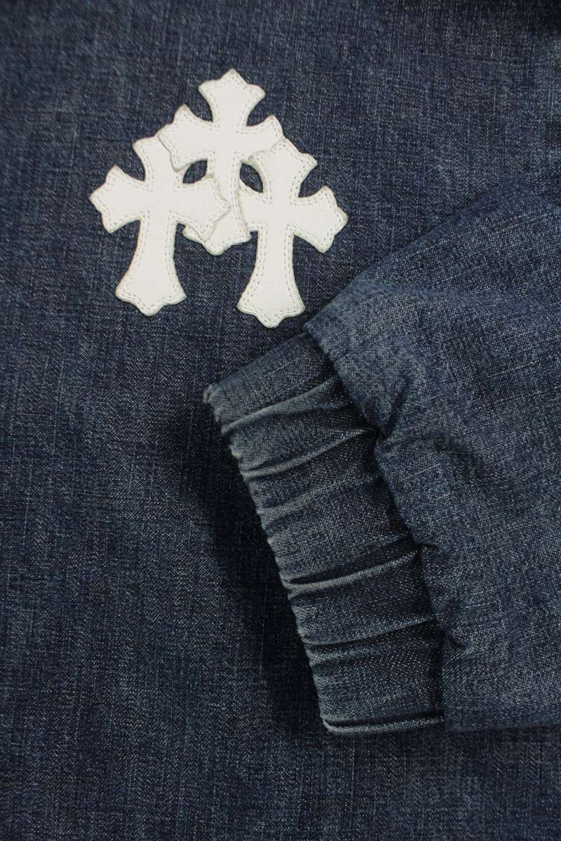 Chrome Hearts RUCKUS Half-Zip Denim Anorak Indigo Size L