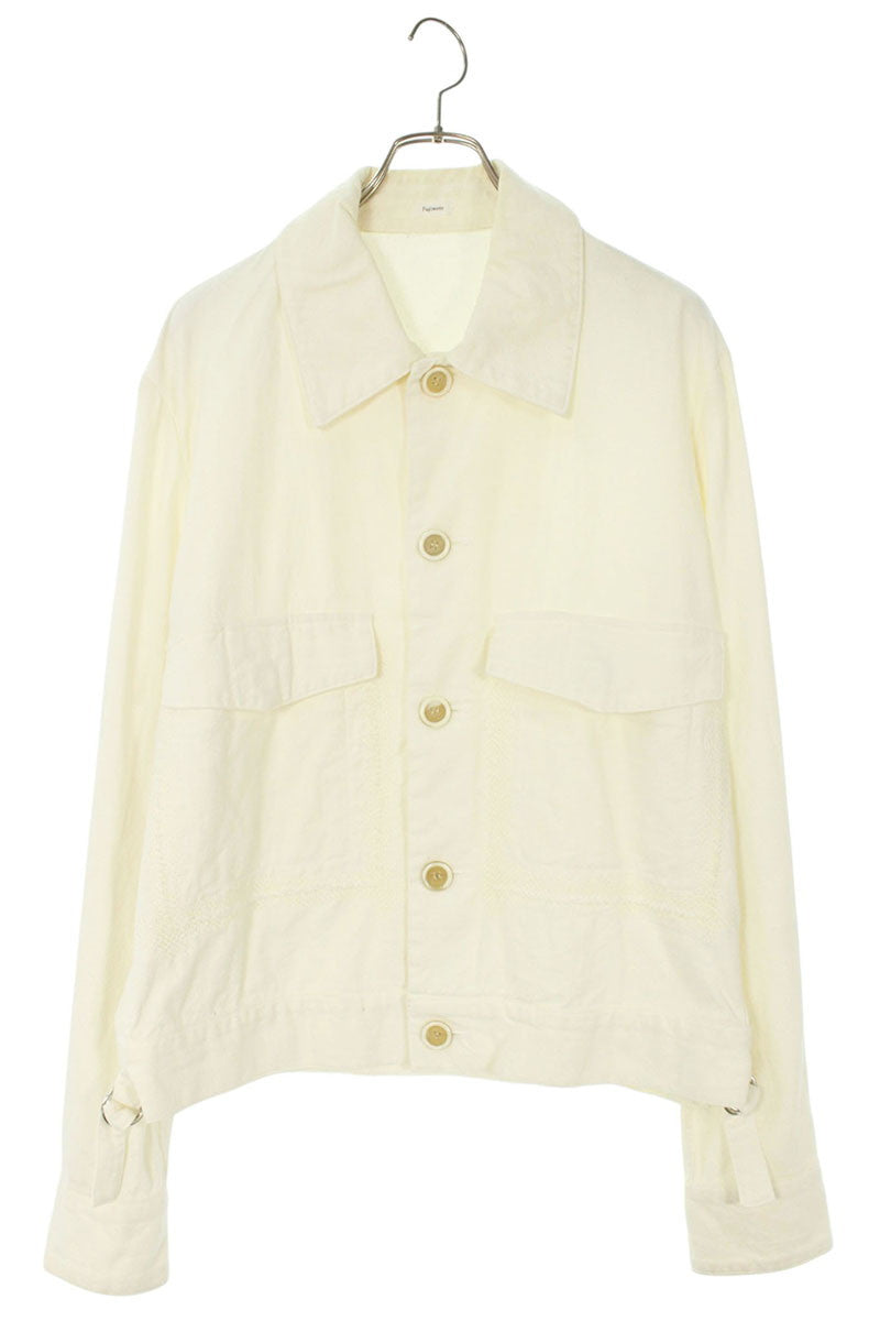 Fujimoto 23SS Front Pocket Trucker Jacket White Size L