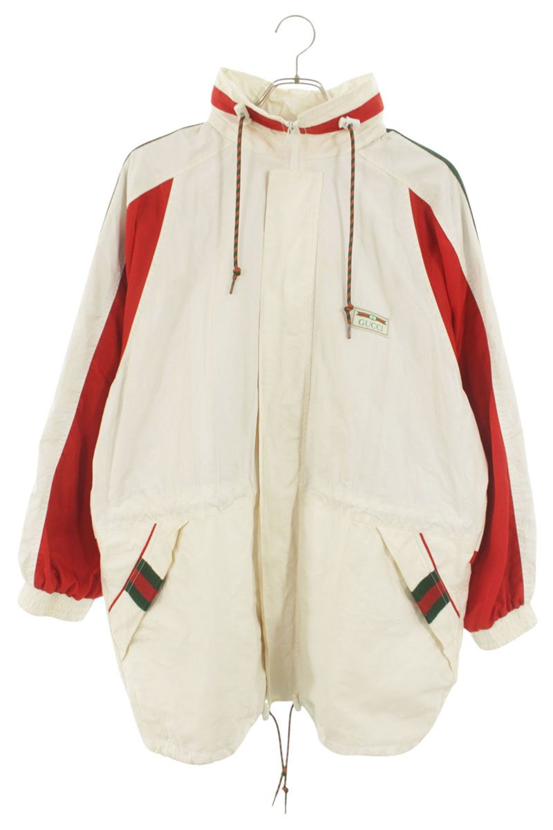 GUCCI Multi Logo Patch Nylon Hooded Blouson Size M