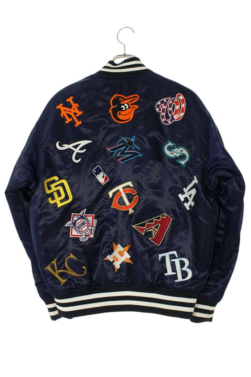 F.C.R.B Logo Embroidered All-Over Print Blouson Blue Size S