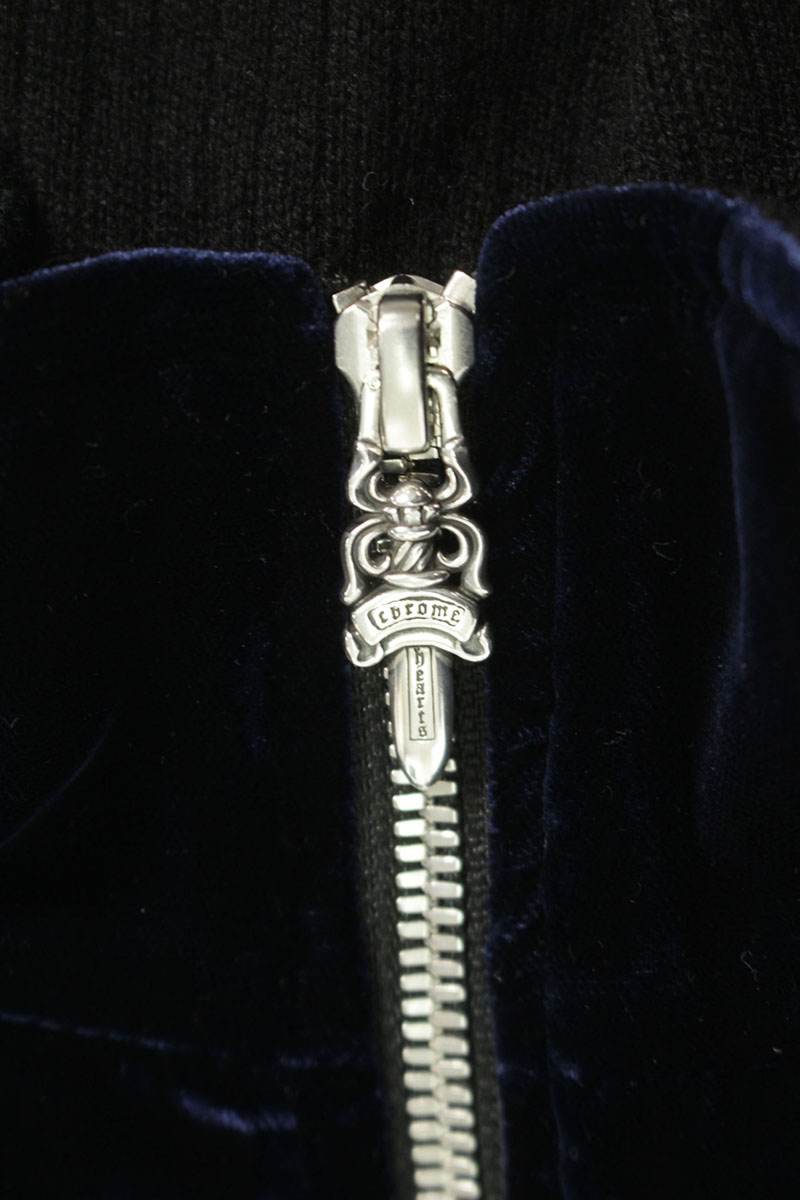 Chrome Hearts VELVET TRACKSUIT JACKET Velour Zip Size L