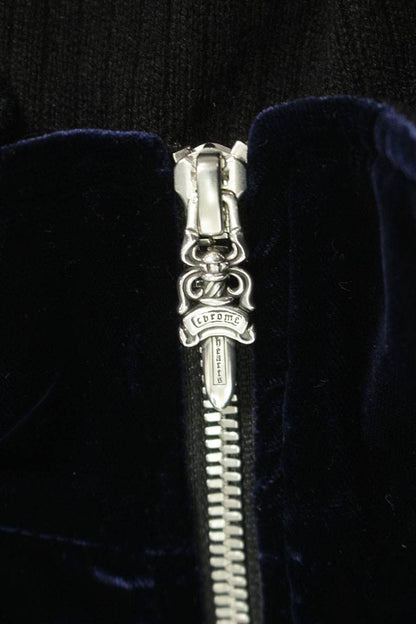 Chrome Hearts VELVET TRACKSUIT JACKET Velour Zip Size L