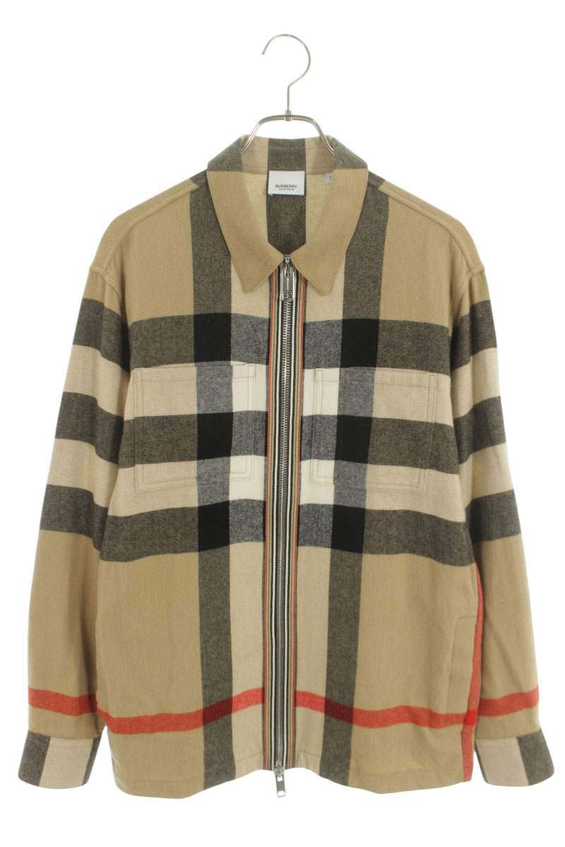 Burberry Brown Check Zip Blouson Size XS
