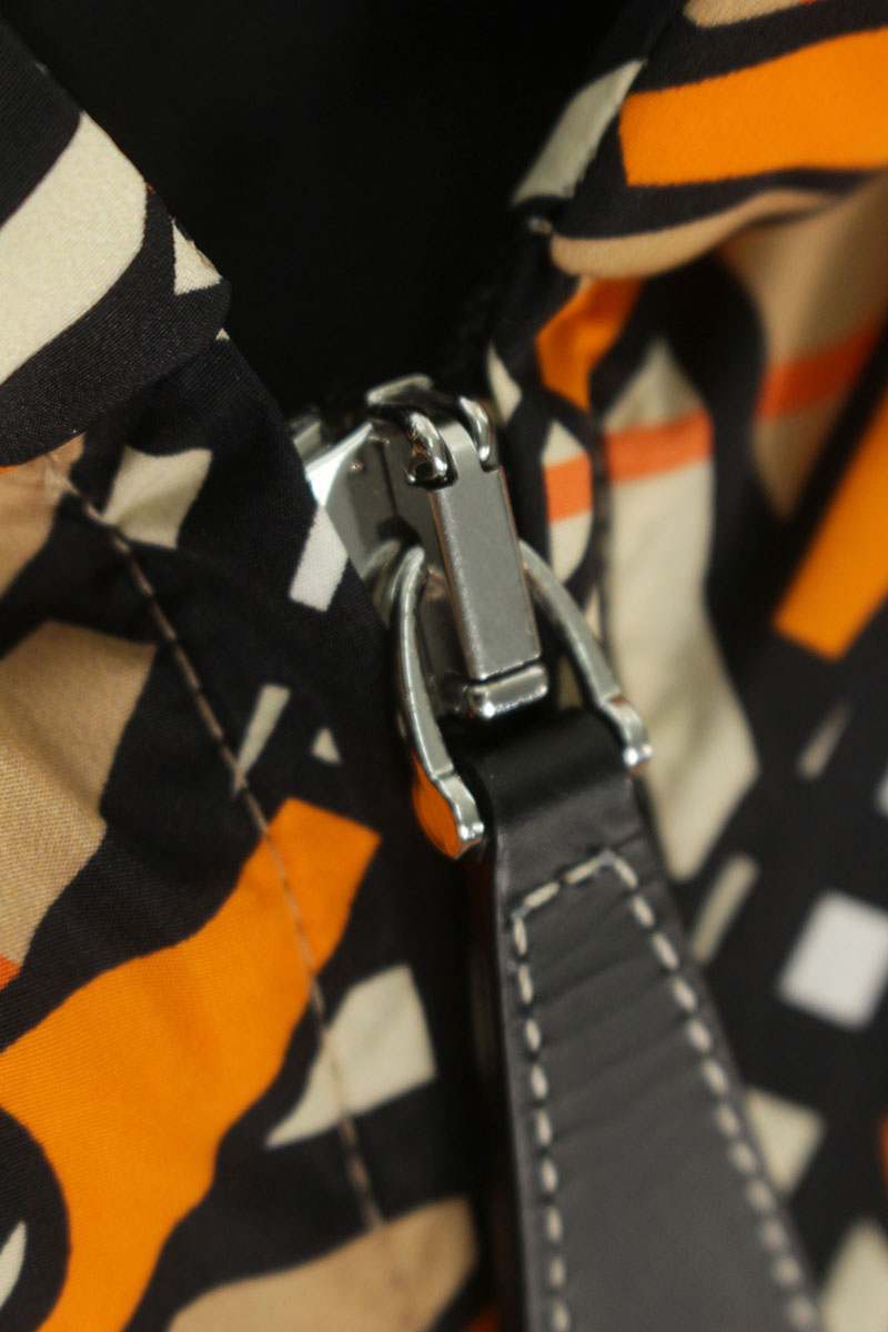 Burberry TB Logo Hooded Blouson Orange x Beige Size M