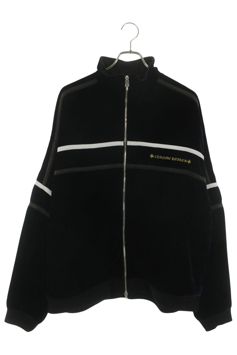 Chrome Hearts VELVET TRACKSUIT JACKET Velour Navy Size XL