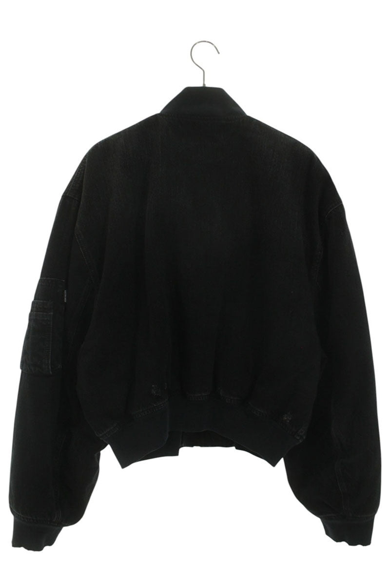 BALENCIAGA STANDARD BOMBER Distressed Denim Bomber Size M