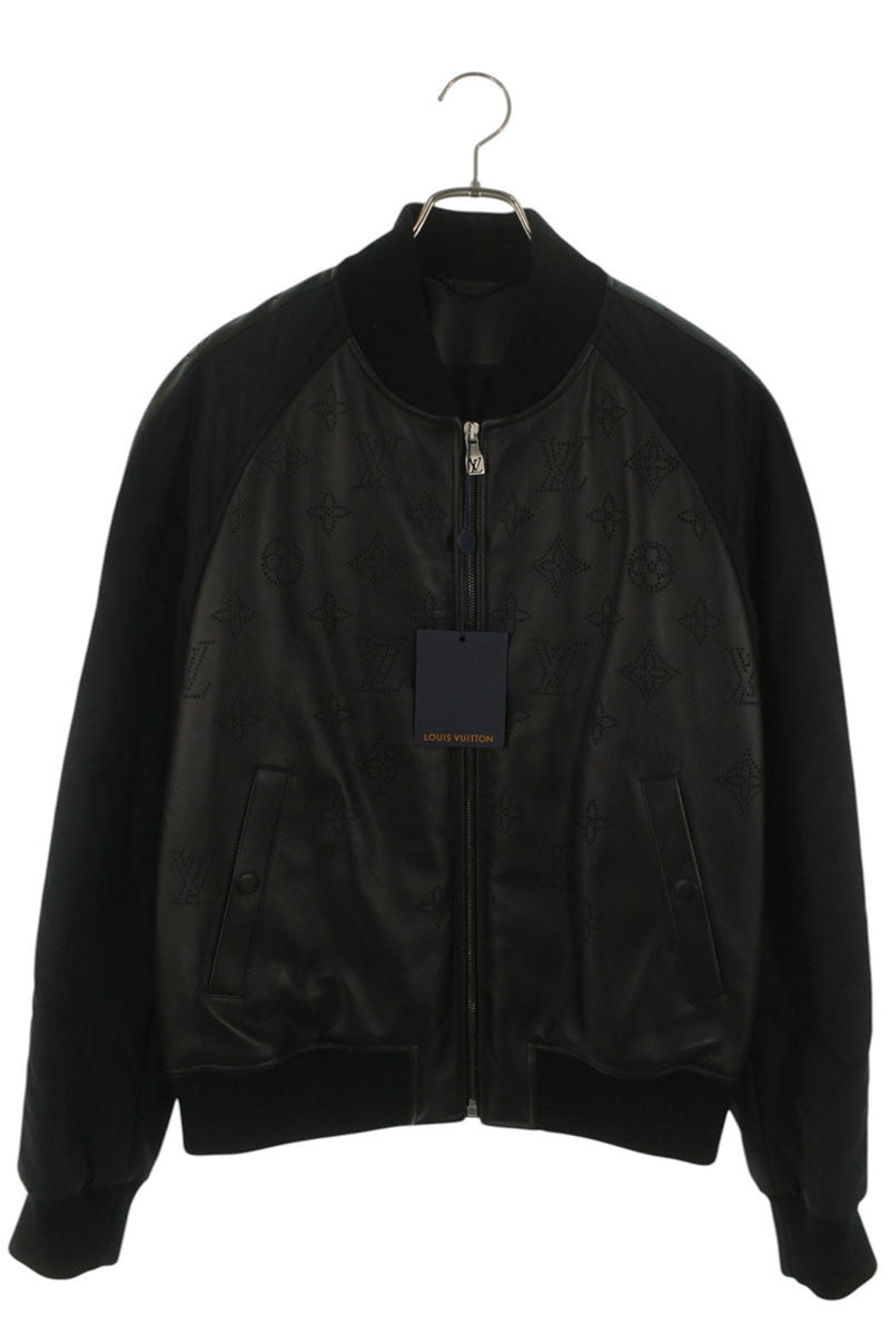 LOUISVUITTON 25AW Monogram Leather Mix Track Jacket Size L