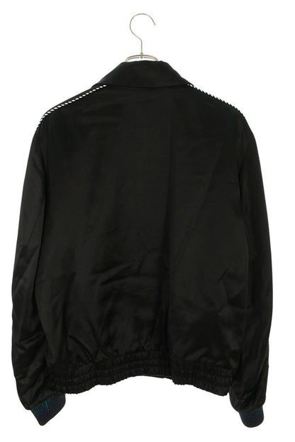 LOUISVUITTON Logo Rhinestone Zip-Up Blouson Black Size S