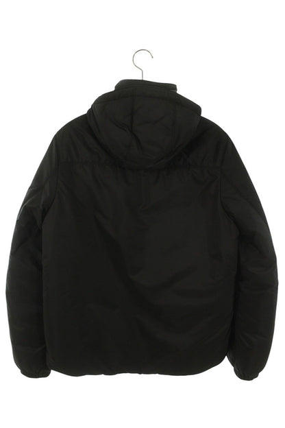 PRADA Black Nylon Triangle Logo Puffer Blouson Size S