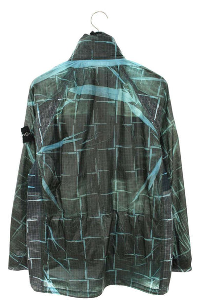 STONEISLAND Blue Polyester Check Print Blouson Size S