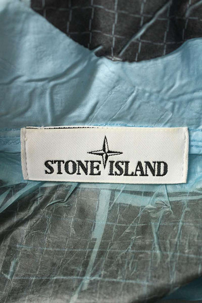 STONEISLAND Blue Polyester Check Print Blouson Size S
