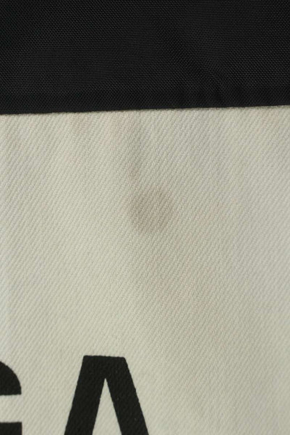 Balenciaga Logo Print Denim Blouson Black x White Size 36