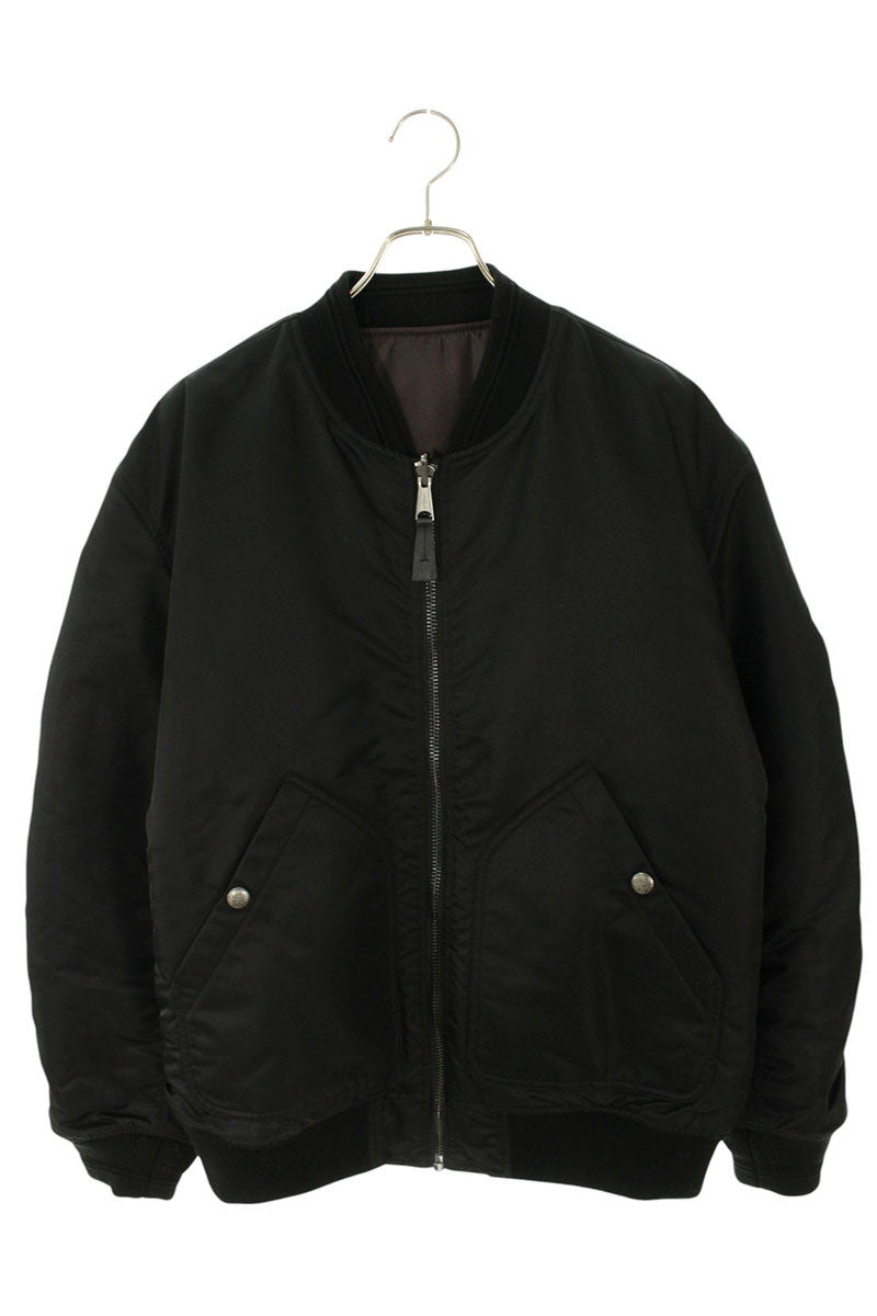 DIESEL Black Nylon D Logo Reversible Bomber Size M