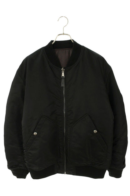 DIESEL Black Nylon D Logo Reversible Bomber Size M