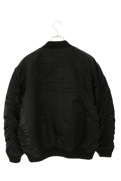 DIESEL Black Nylon D Logo Reversible Bomber Size M