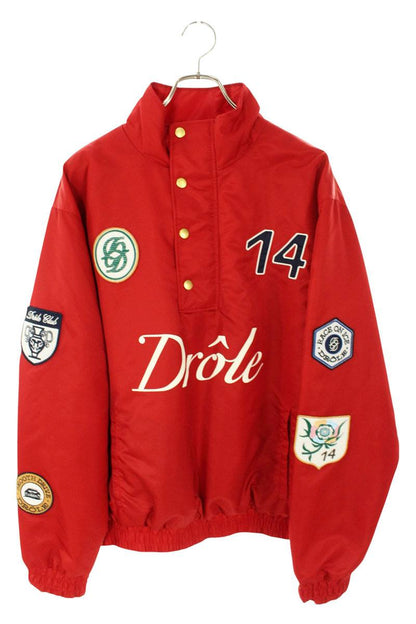 DROLE DE MONSIEUR Red Nylon Half-Zip Blouson Size L