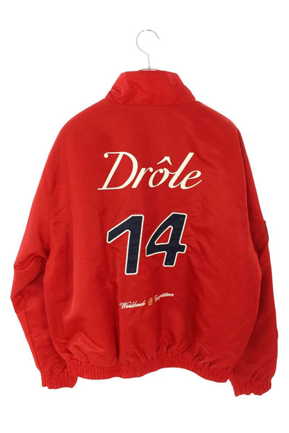 DROLE DE MONSIEUR Red Nylon Half-Zip Blouson Size L
