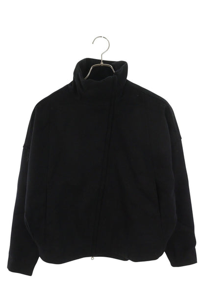 Basisbroek Black Wool Blend Stand Collar Jacket Size S