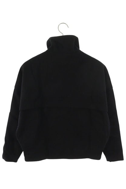 Basisbroek Black Wool Blend Stand Collar Jacket Size S
