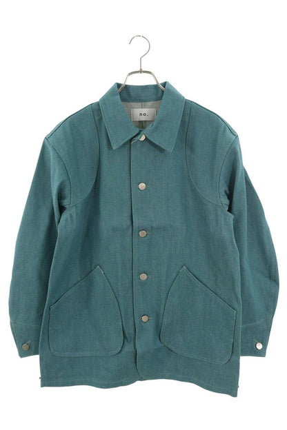 no.number 22FW Green Denim Coverall Jacket Size S