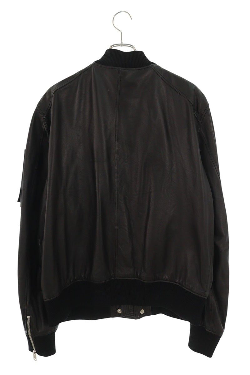 DIESEL Lamb Leather Bomber Blouson Black Size XXL