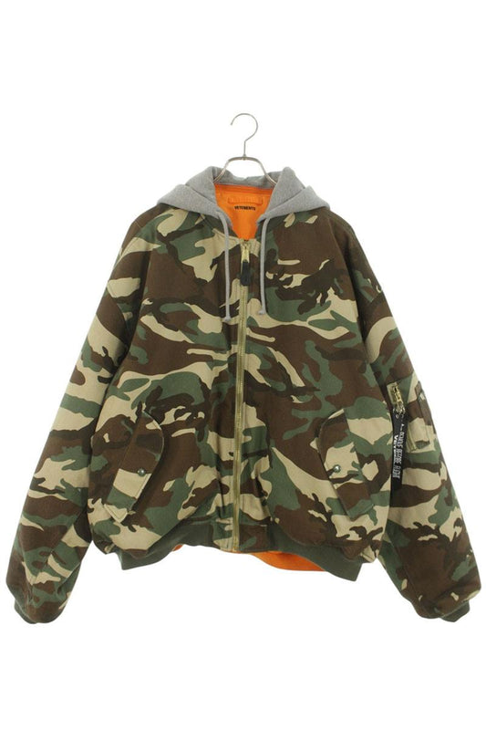 VETEMENTS 22AW Camo Hooded Bomber Jacket Multi Size S