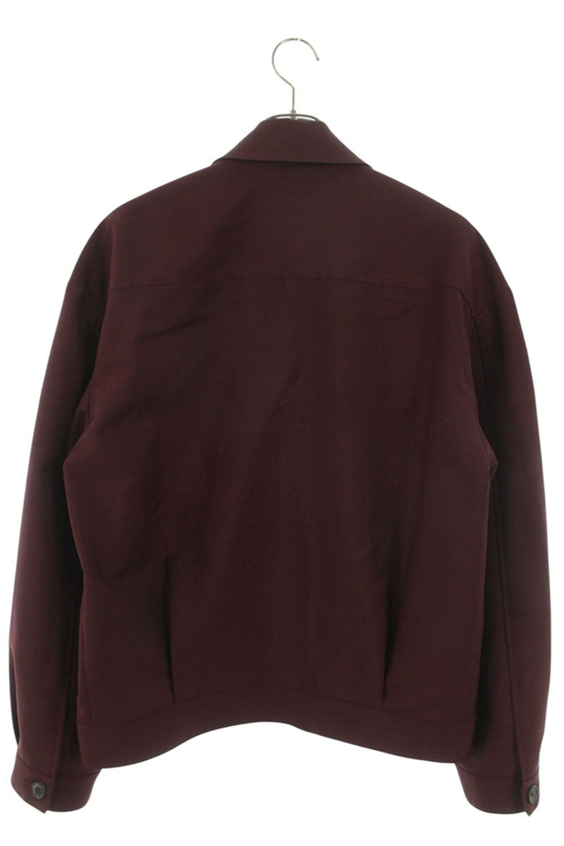 miumiu Logo Embroidered Mohair Blouson Red Size 38