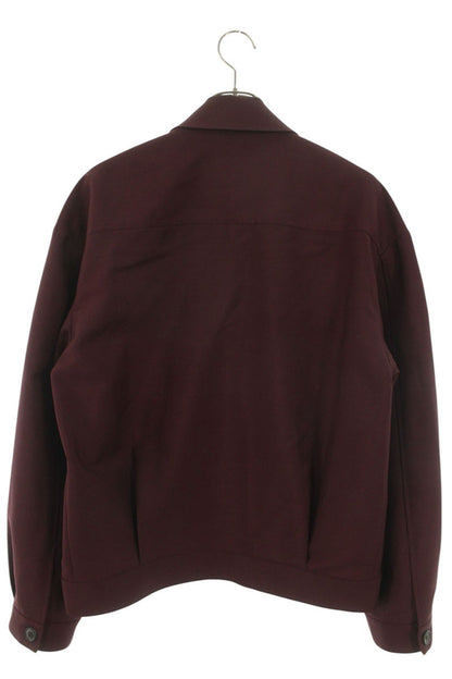 miumiu Logo Embroidered Mohair Blouson Red Size 38