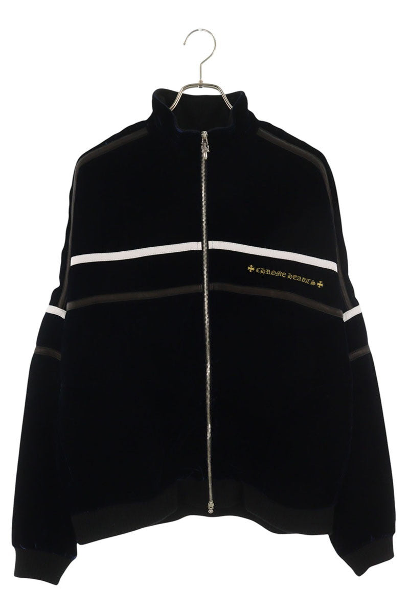 Chrome Hearts VELVET TRACKSUIT JACKET Velour Blue Size L
