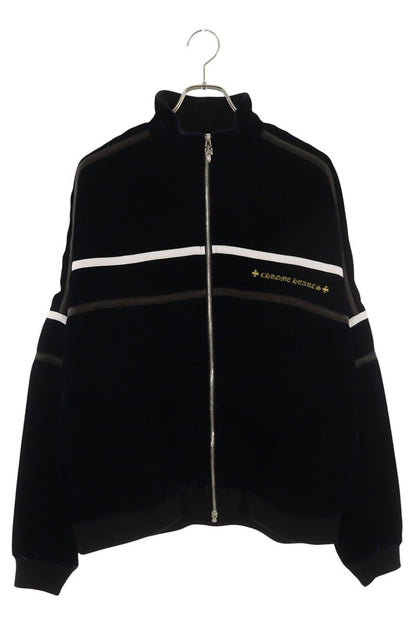 Chrome Hearts VELVET TRACKSUIT JACKET Velour Blue Size L