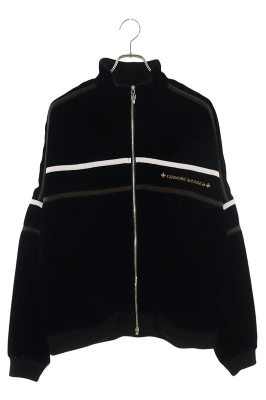 Chrome Hearts VELVET TRACKSUIT JACKET Velour Blue Size L