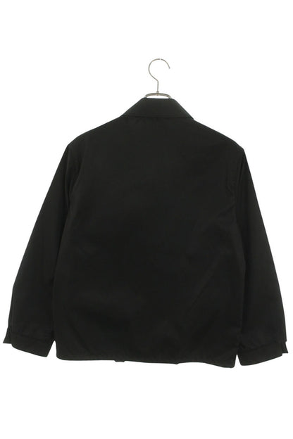 PRADA Re-Nylon Triangle Logo Plate Zip Blouson Black Size S