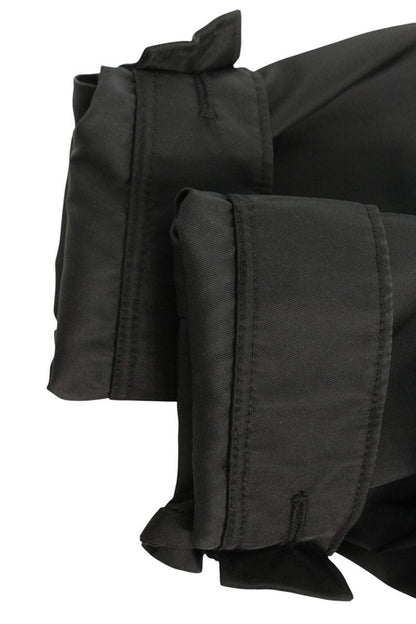 PRADA Re-Nylon Triangle Logo Plate Zip Blouson Black Size S